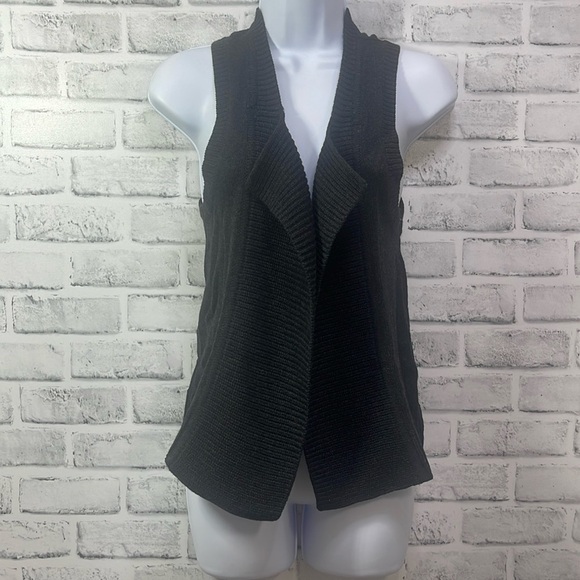 Gap Open Front Black Sweater Vest Extra Small - Picture 1 of 7
